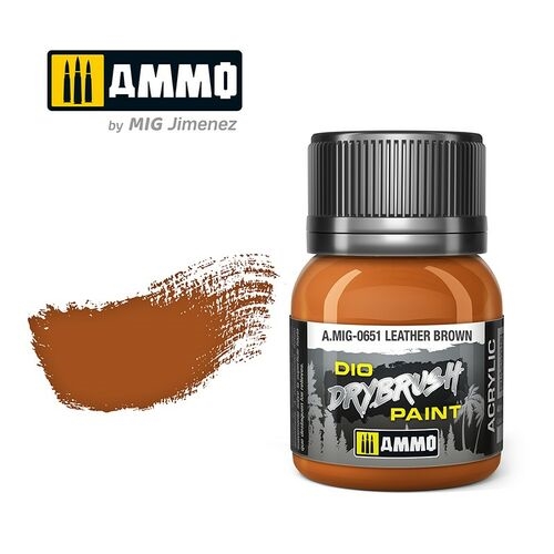 AMMO of Mig Jimenez A.MIG 0651 Lederbraun, 40 ml